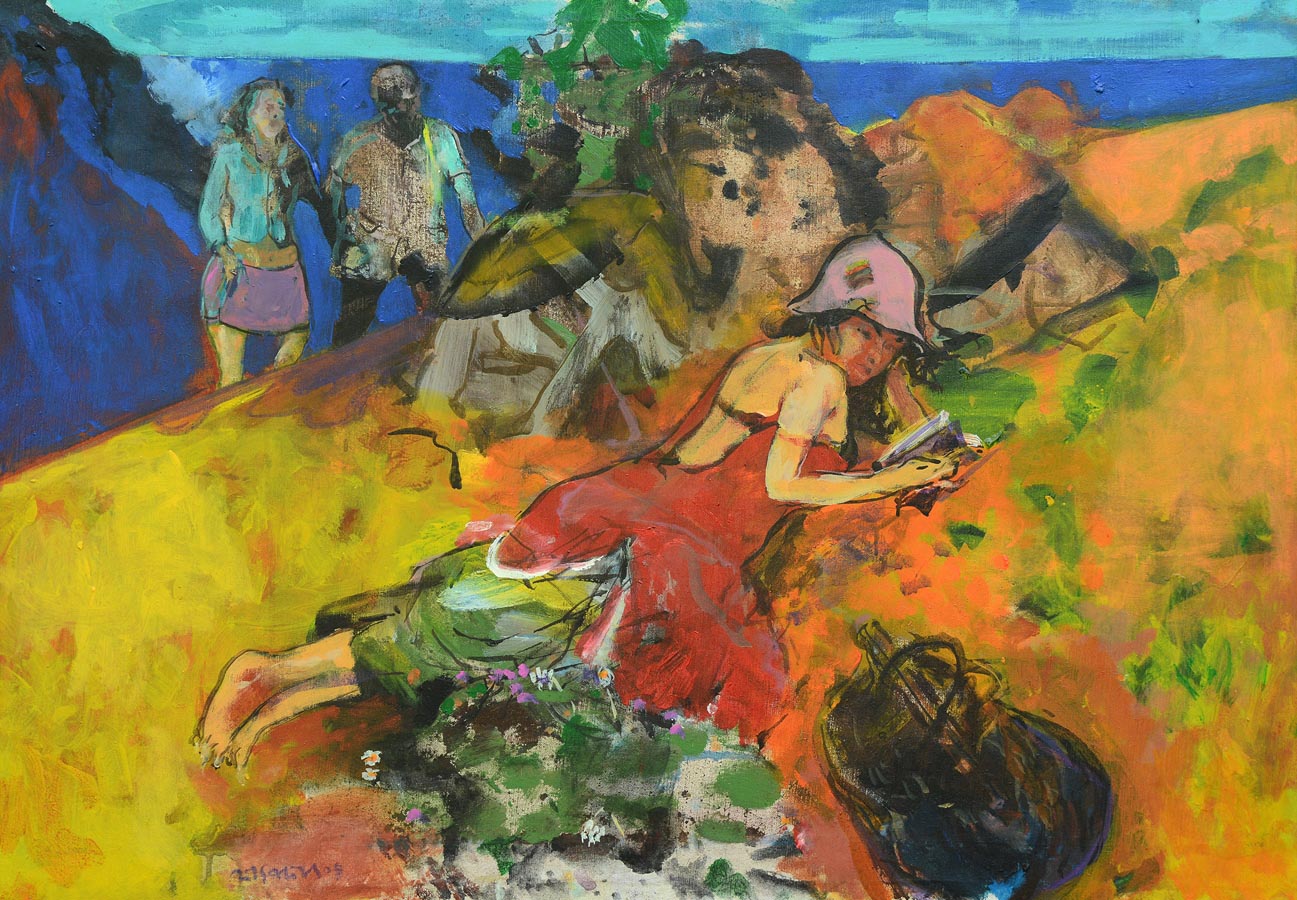 Olimpos Kanyon Durağı, 2005, Tuval üzerine yağlıboya- Oil on canvas, 70x100 cm